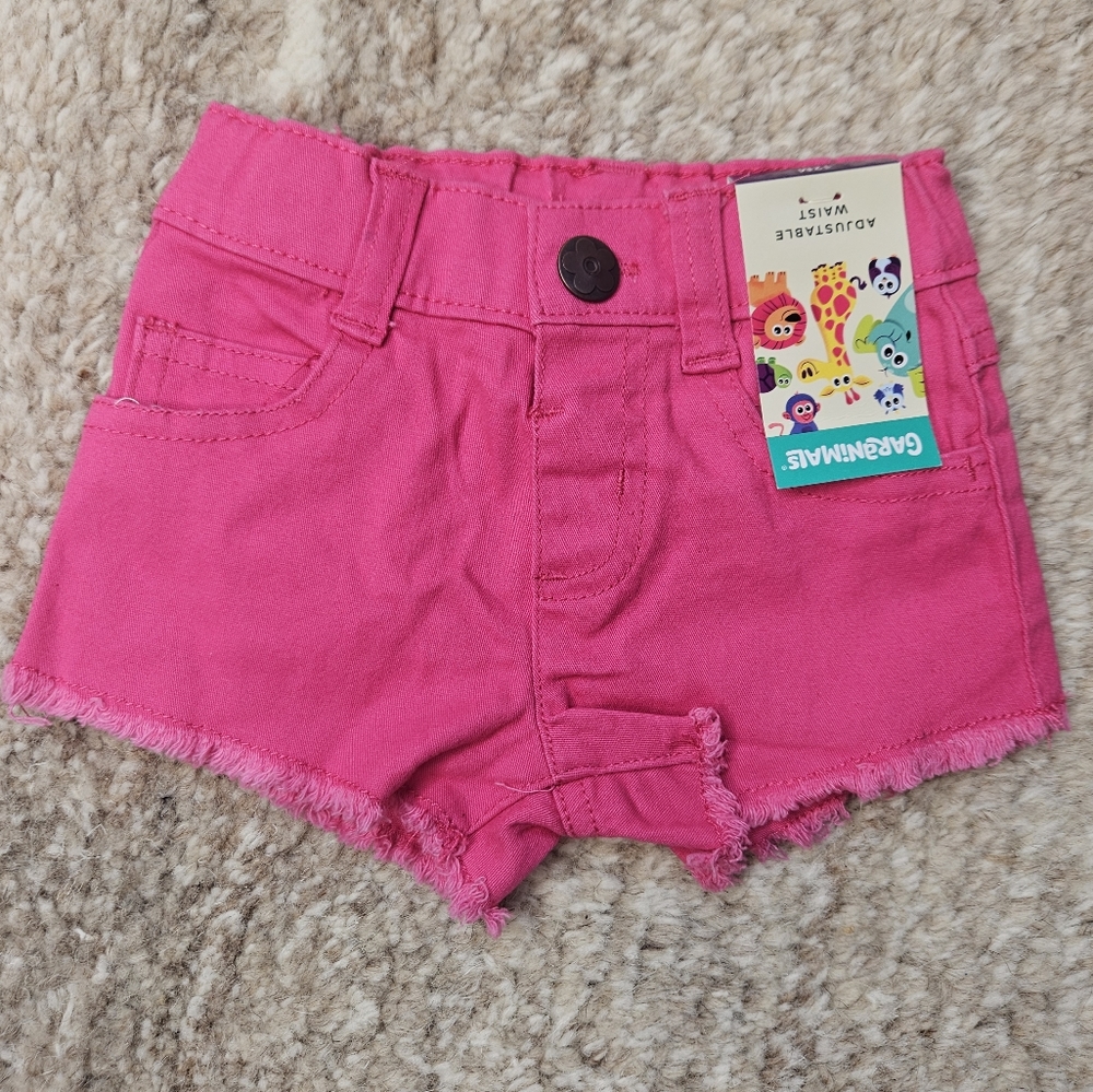 Garanimals Baby Girls Pink Denim Shorts 12 Months Jeans Cutoff